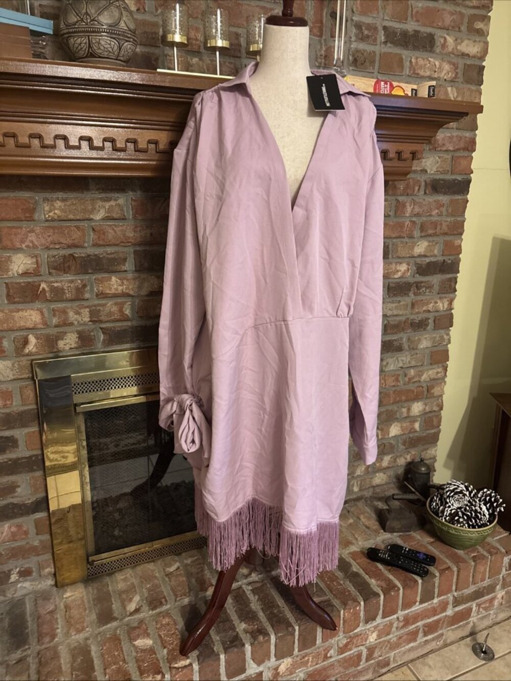 pretty little thing dress Pink Plus Size 26 Front Bottom New